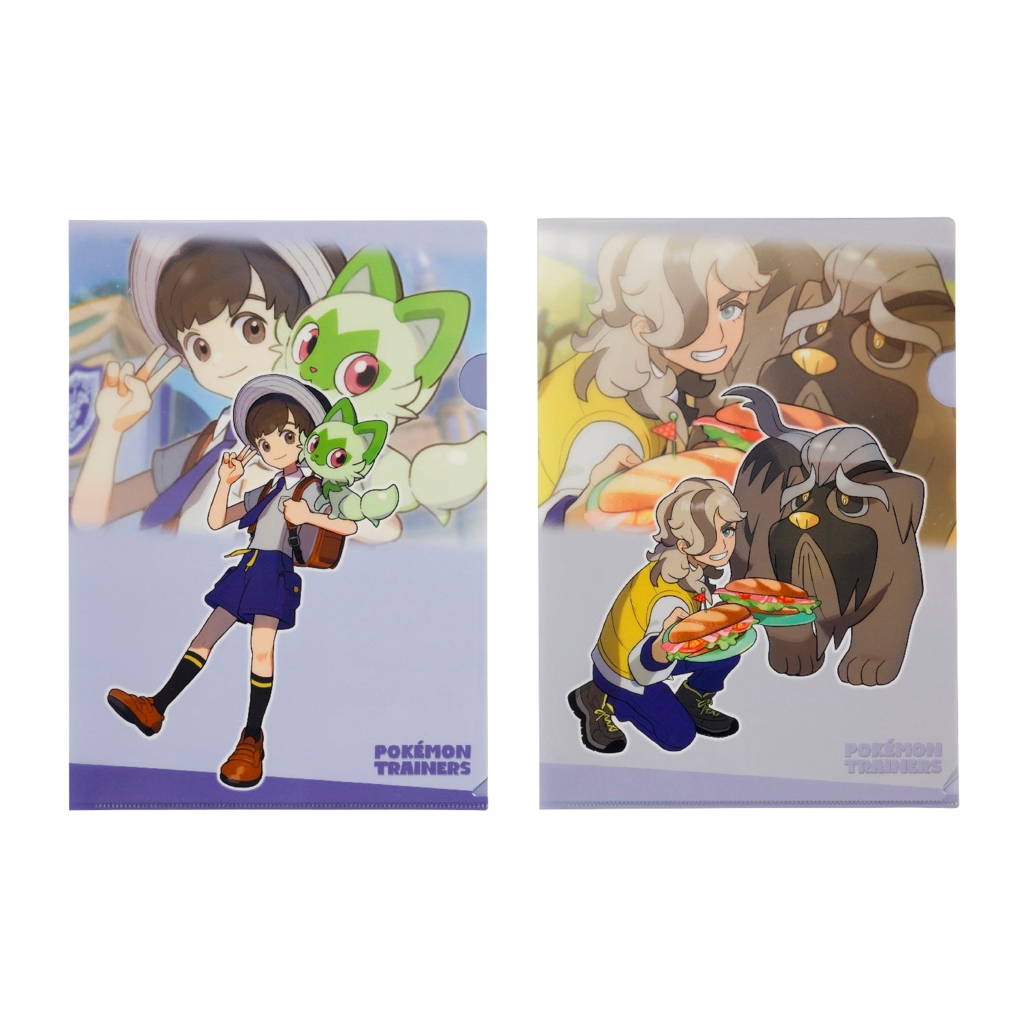 A4 clear file set of 2 POKÉMON TRAINERS Hart & Pepper