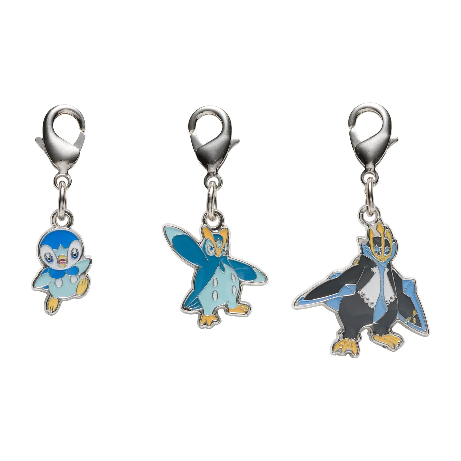 Pokémon metal charm, Pokédex #393, #394, #395, from Japan