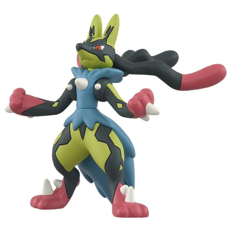 Yellow Mega Lucario Pokemon figure, Japan exclusive packaging