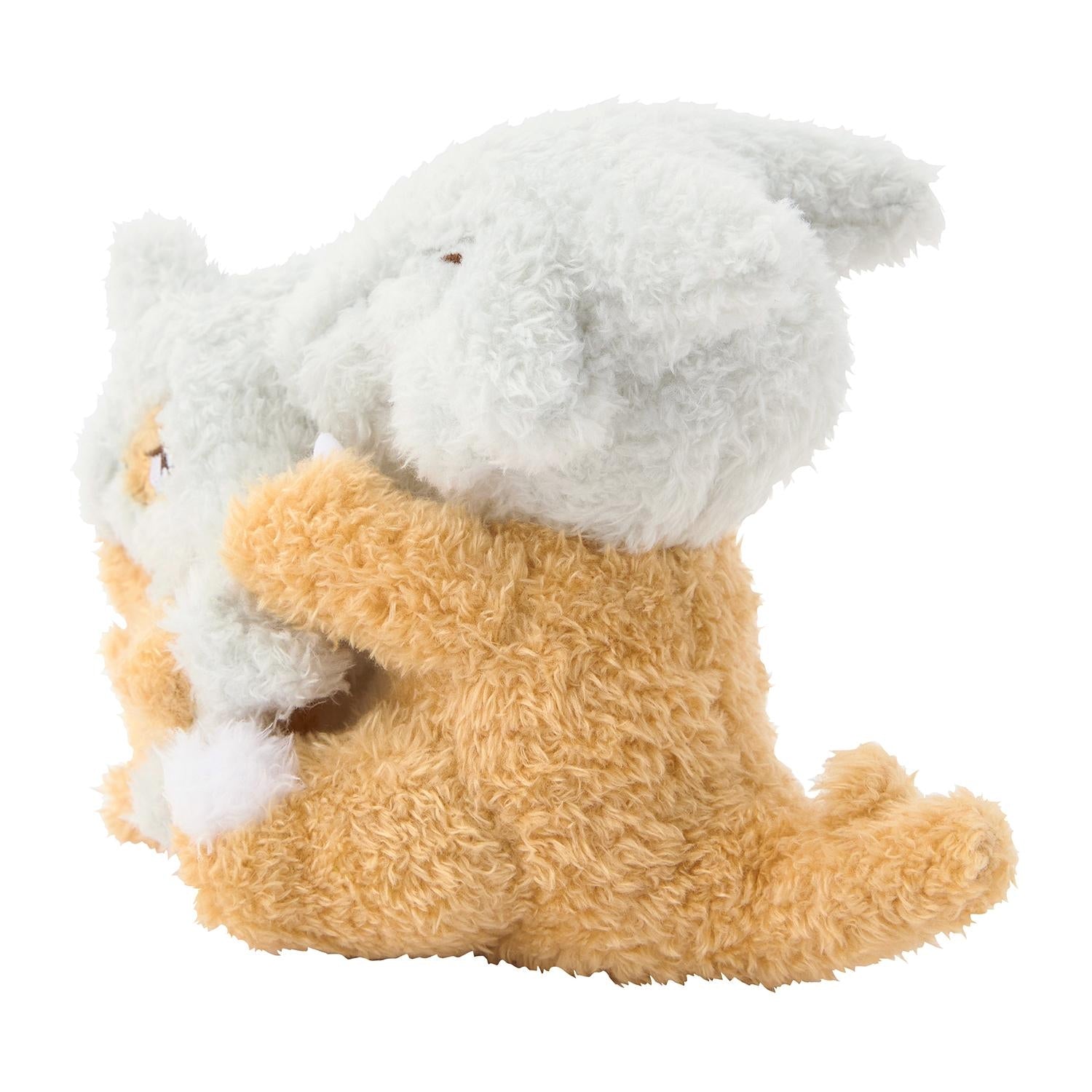 Front view of Buruburu...Mugyu! Nakibeso Karakara plushie, authentic Japanese Pokemon