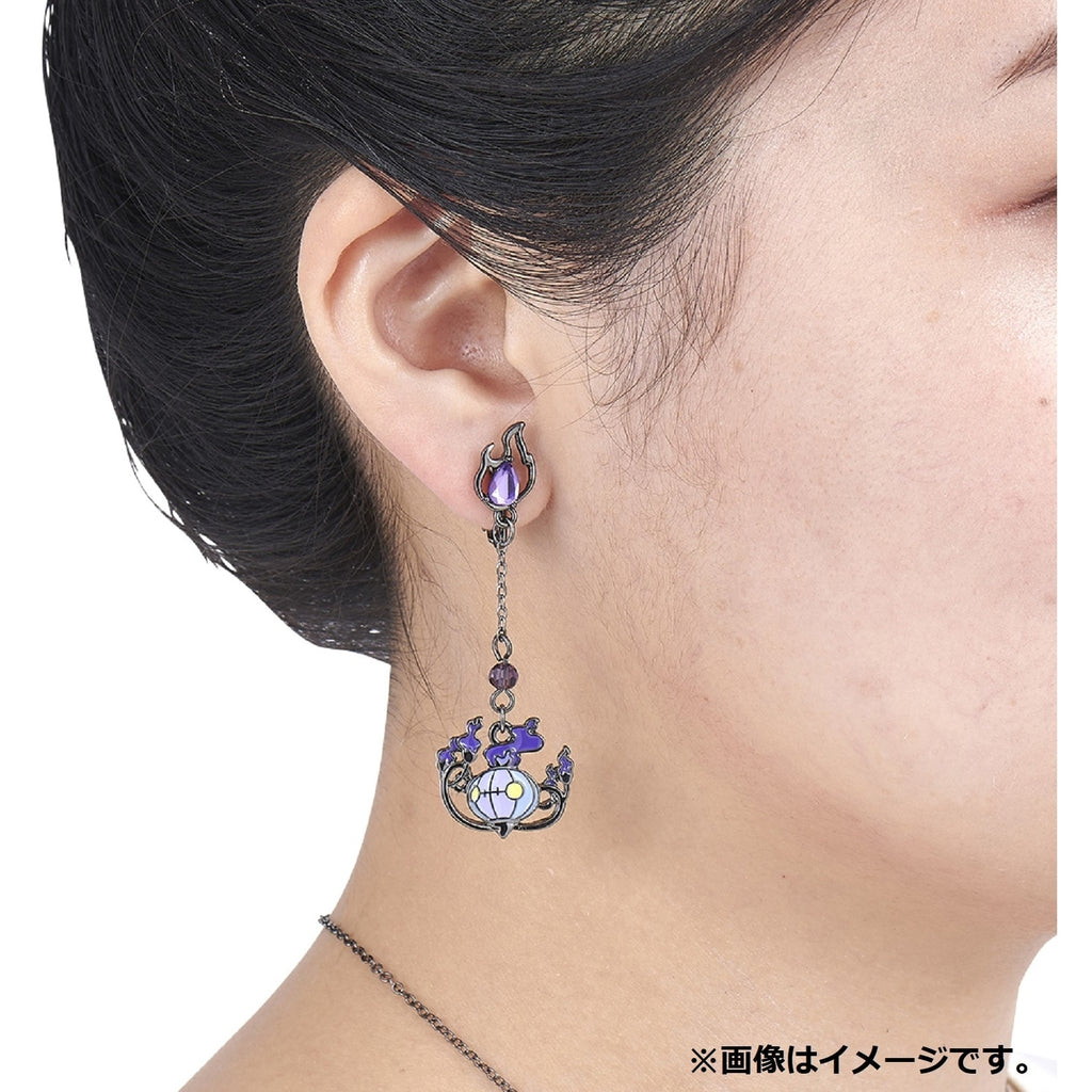 Pokémon earrings with SHINKA NO ISHI Rampler and Yami Ishi, authentic Japanese collectible