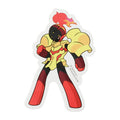 Armarouge Pokemon sticker from Japan, featuring Fire Warrior Pokemon in action
