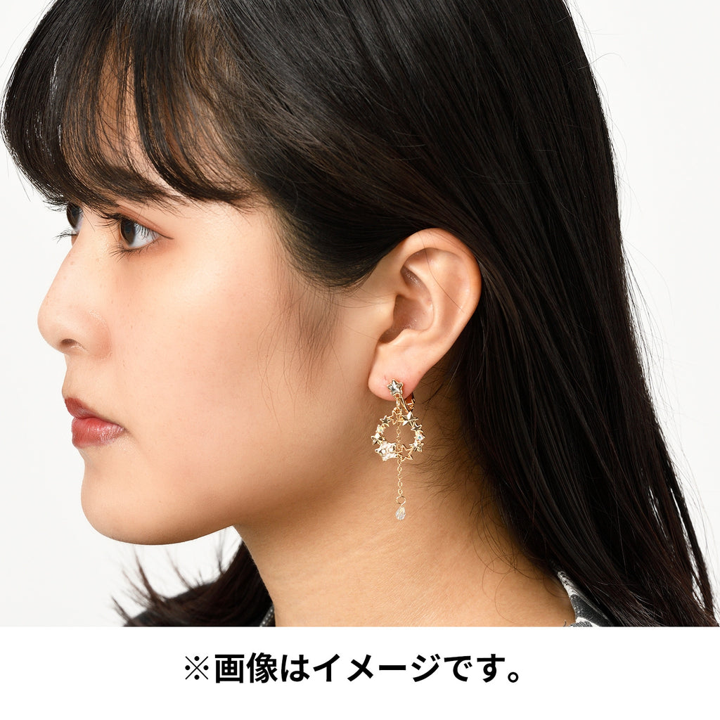 Close-up of Jirachi Star Tether earring with anime-style design from Japan