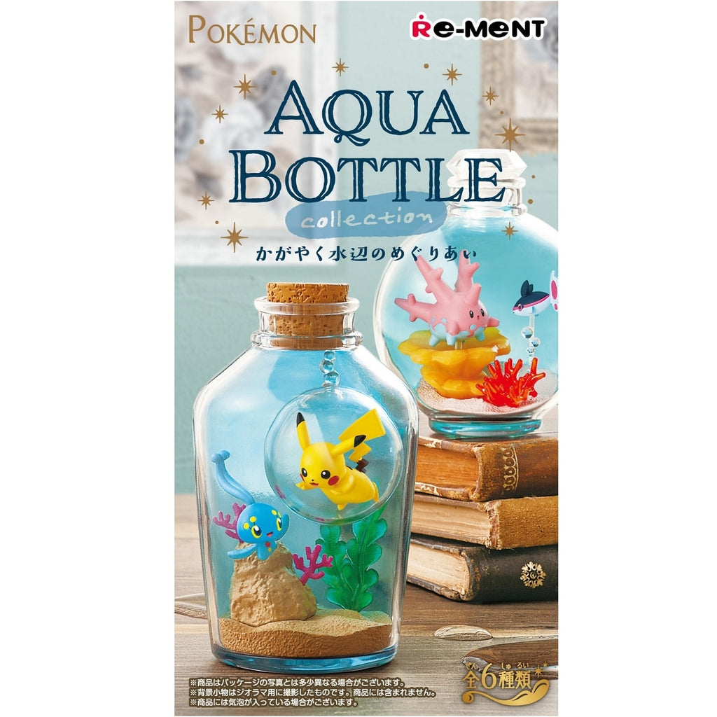 AQUA BOTTLE Shining waterside encounter BOX from Japan, featuring Pokemon figure with water design
