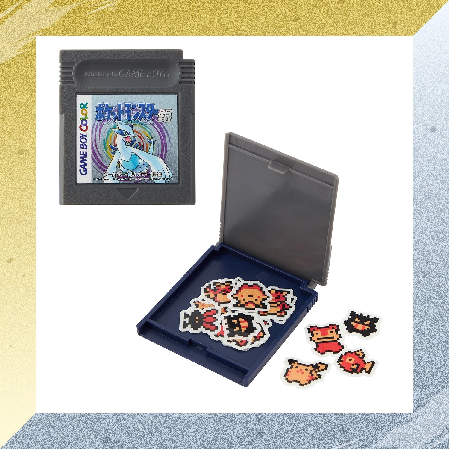 Pokemon Seal with Cartridge Case from Japan, silver color