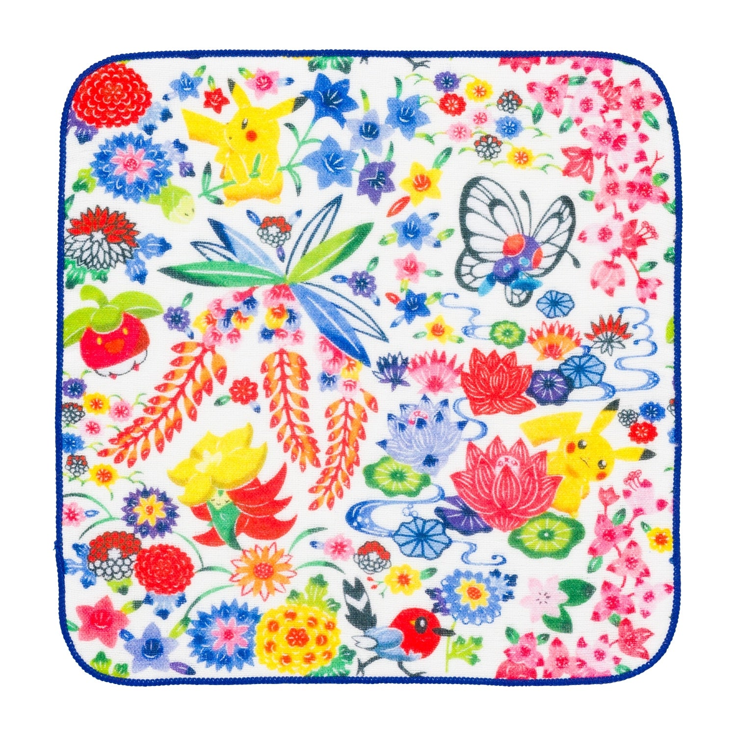 Pokemon Center Japan Gauze Hand Towel with Bingata design from Okinawa, Japan