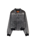atmos pink Panelled Bandana Denim Jacket