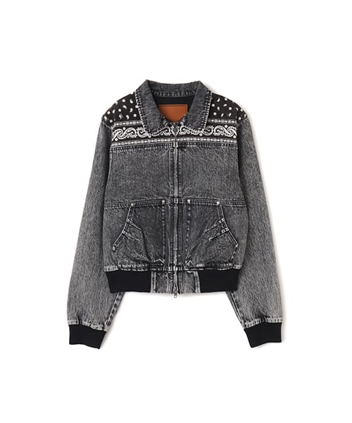 atmos pink Panelled Bandana Denim Jacket