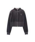 atmos pink Rib Knit Zip-up Top