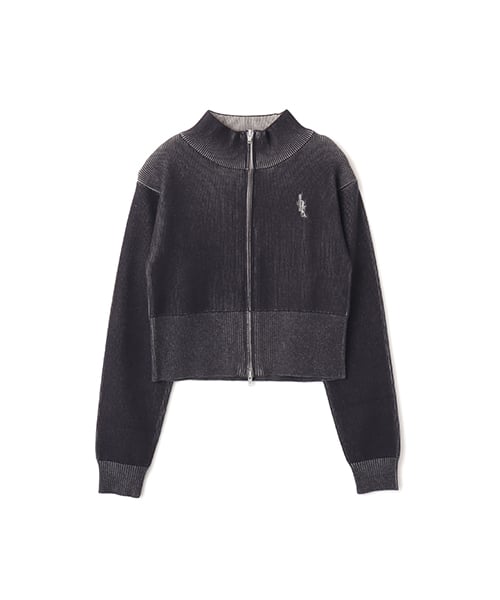 atmos pink Rib Knit Zip-up Top