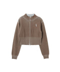 atmos pink Rib Knit Zip-up Top