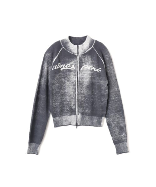 atmos pink Faded Coler Zip-up Cardigan