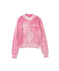 atmos pink Faded Coler Zip-up Cardigan