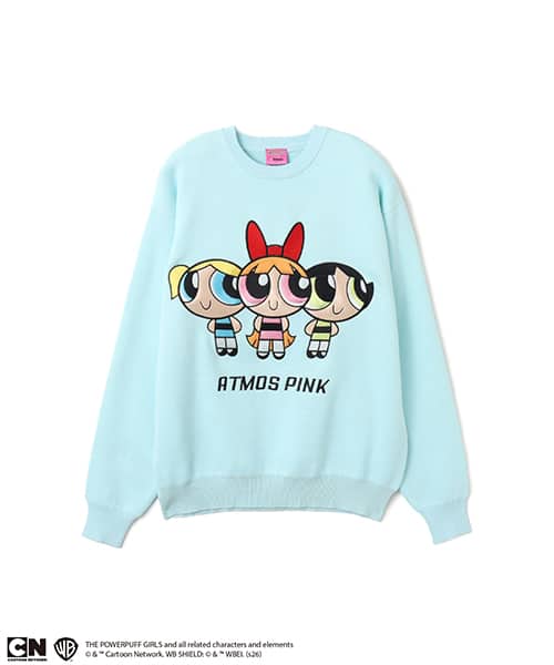 The Powerpuff Girls x atmos pink Embroidary Sweater