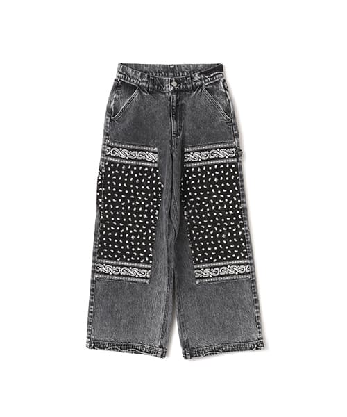 atmos pink Panelled Bandana Denim Pants