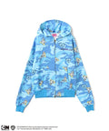 The Powerpuff Girls x atmos pink Camouflage Zip-up Hoodie