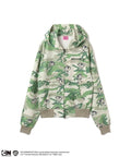 The Powerpuff Girls x atmos pink Camouflage Zip-up Hoodie