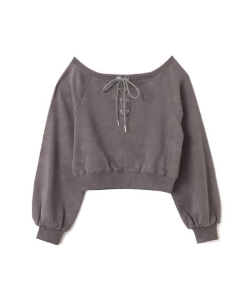 atmos pink Lace-up Sweat Top