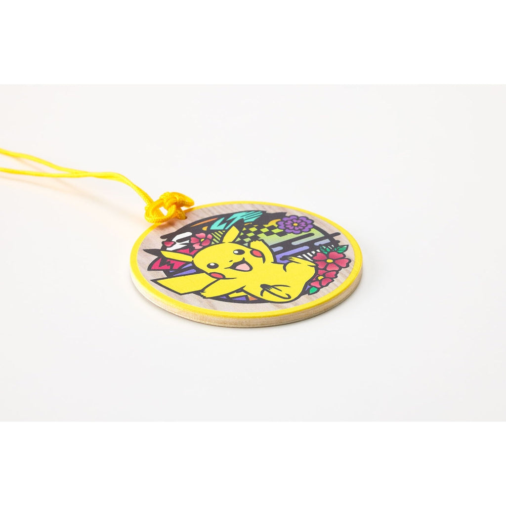 Pikachu luggage tag with Pokemon Center Online logo from Japan