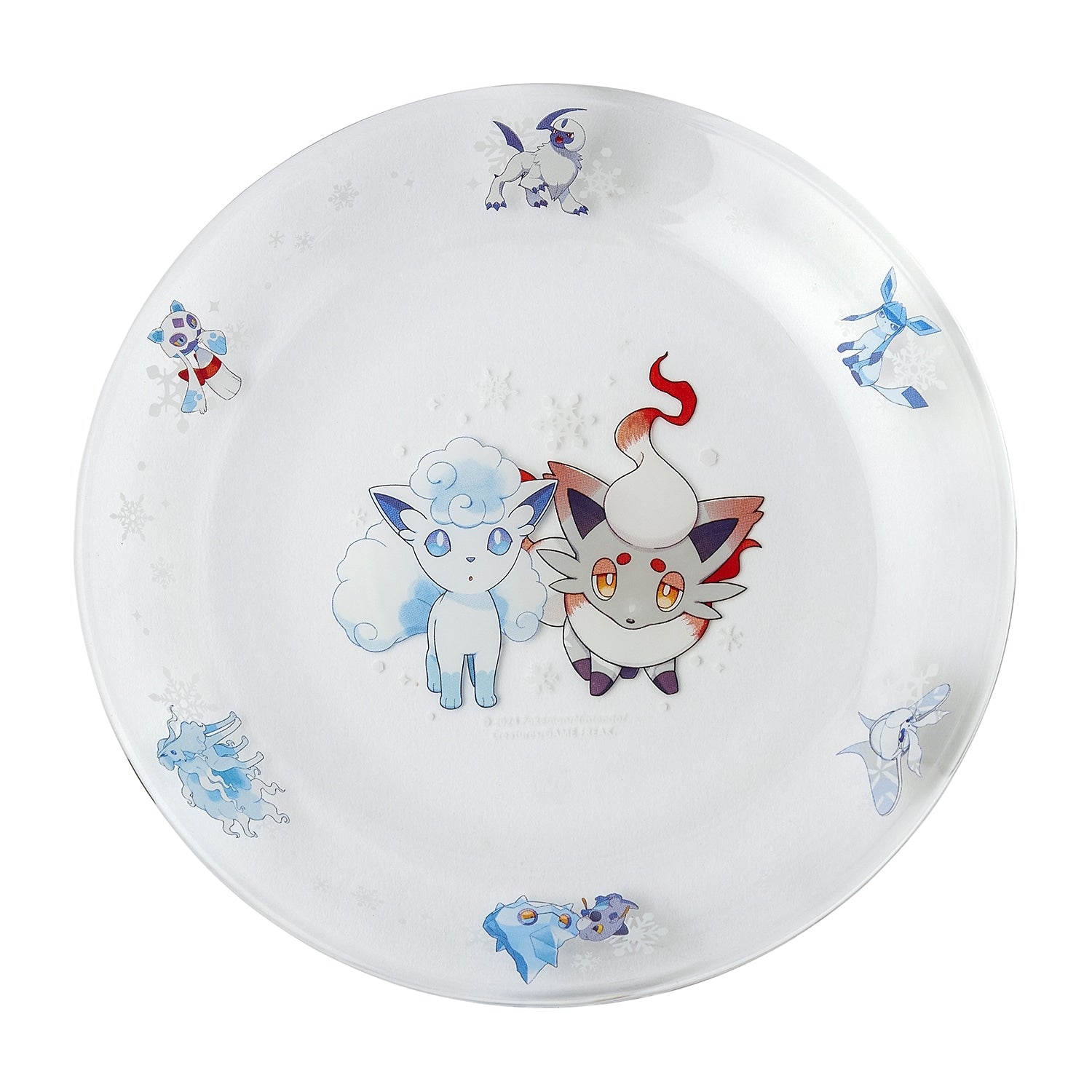 Glass plate Snowy Gathering