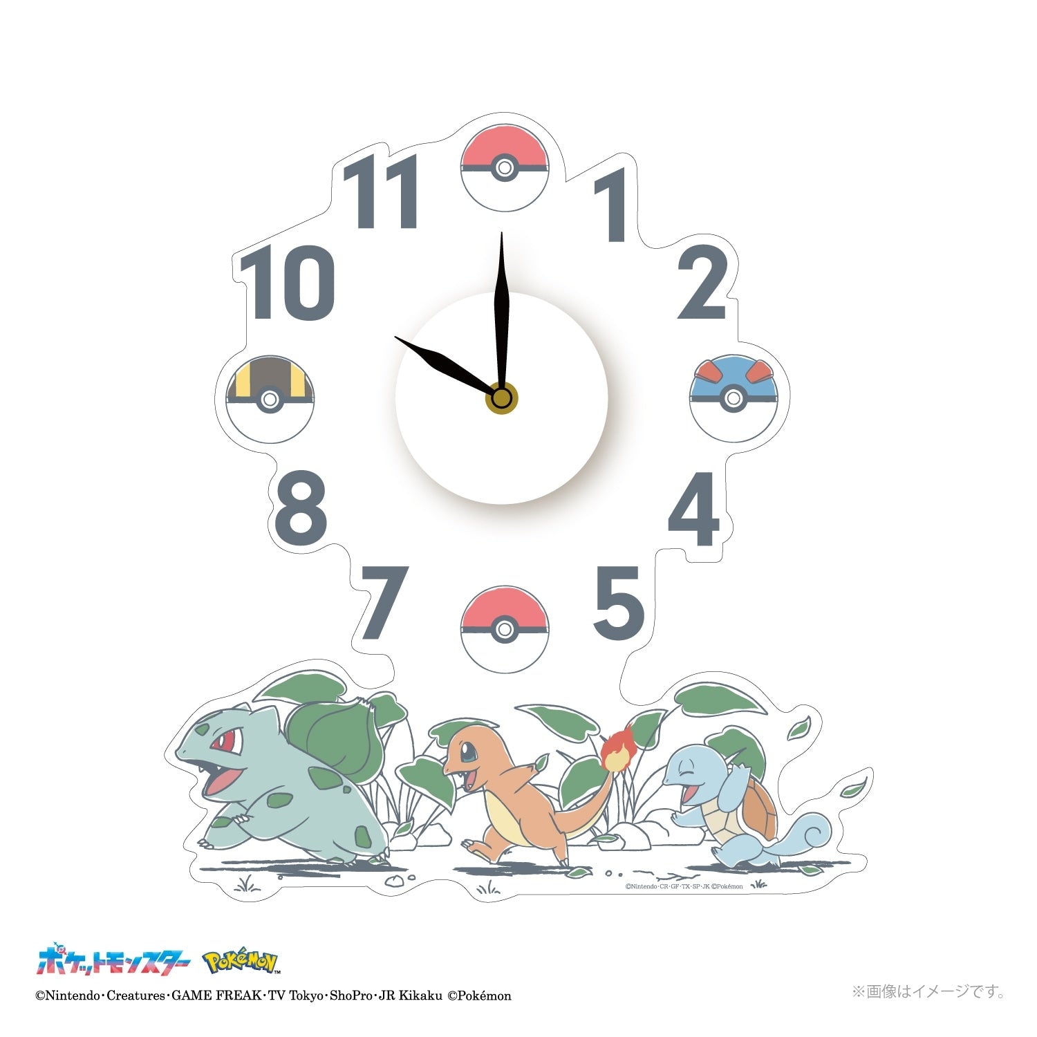 Bulbasaur wall clock sticker from Japan, featuring Grass/Poison-type Pokemon