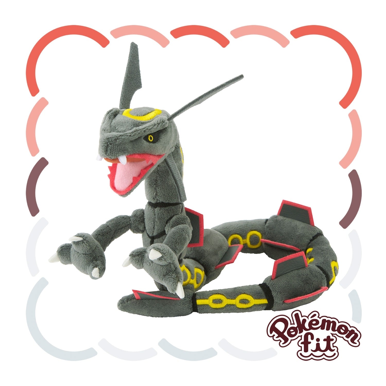 Plush Pokémon Black Rayquaza from Japan, detailed wings and body