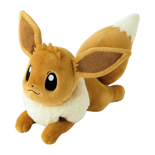 Plush life-size Eevee lying down