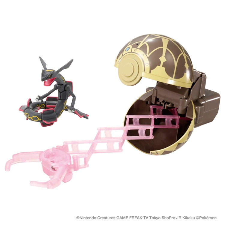 Monster Collection Poketorze Black Rayquaza figure from Japan, dynamic pose