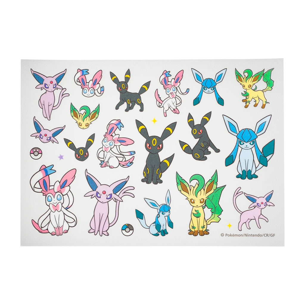 Cloth sticker irodo Effie & Blacky & Leafeon & Glaceon & Nymphia