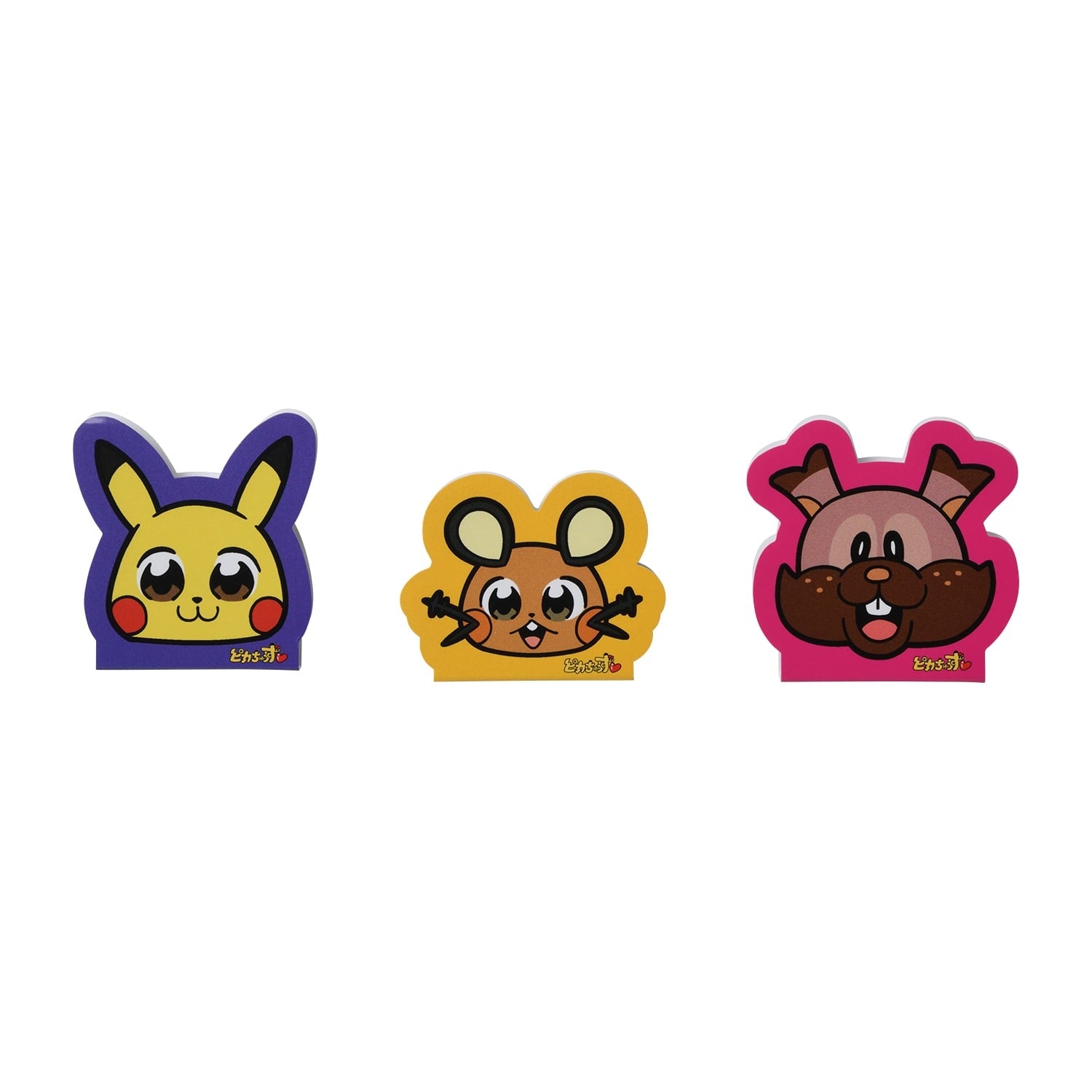 Pikachu die-cut memo set with colorful design from Japan