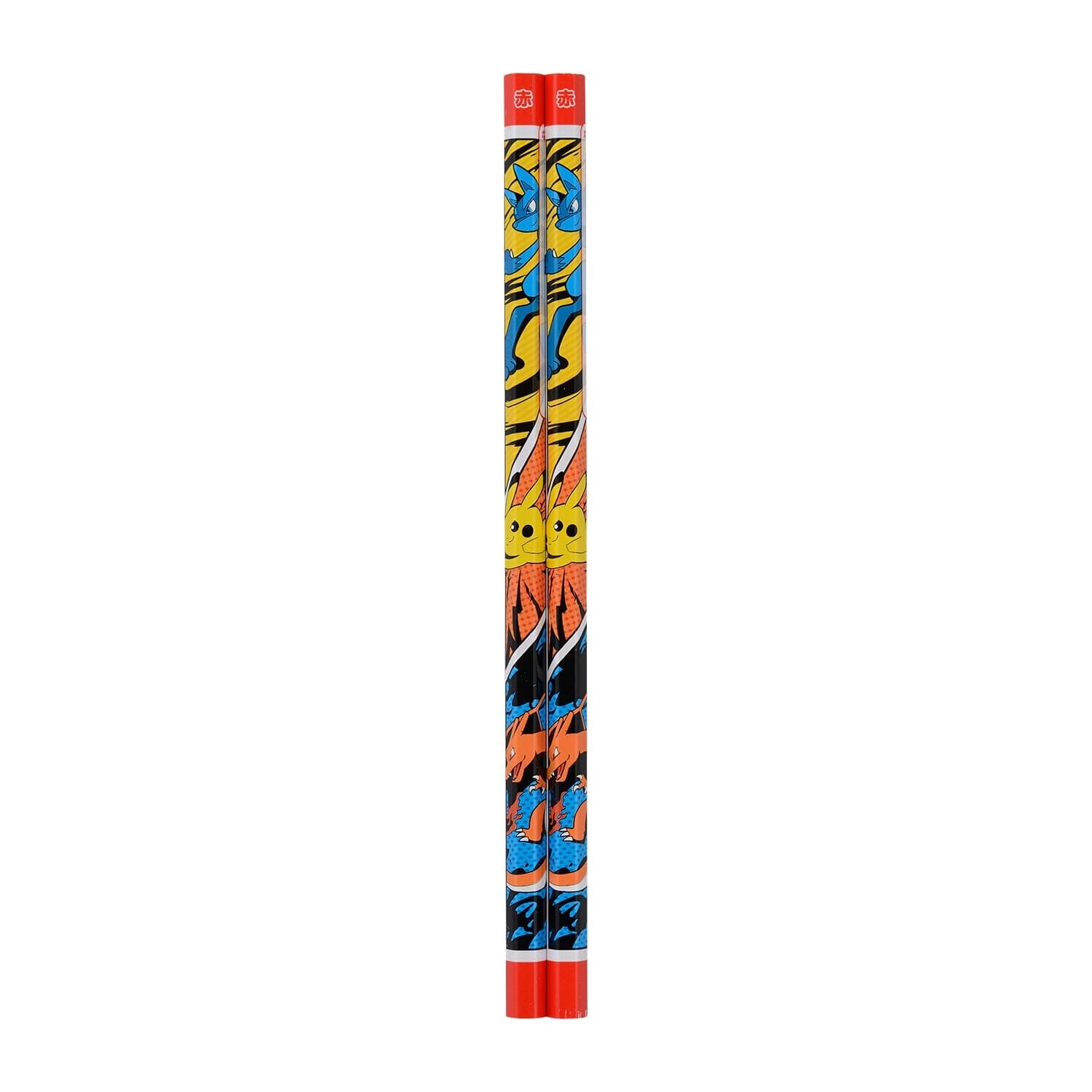 Ivysaur red pencils set from Japan, featuring the Seed Pokemon Ivysaur on a pair of red pencils