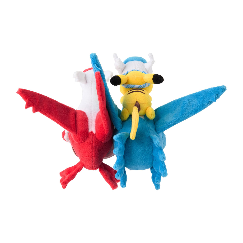 Close-up of Latios Plush face, authentic Japanese Pokemon collectible