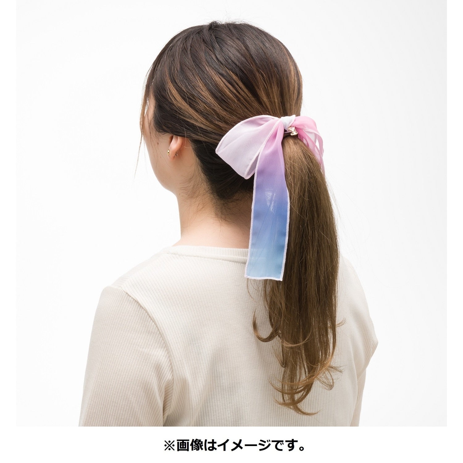 Close-up of Pokémon hair tie accessory from Japan with Nymphia character