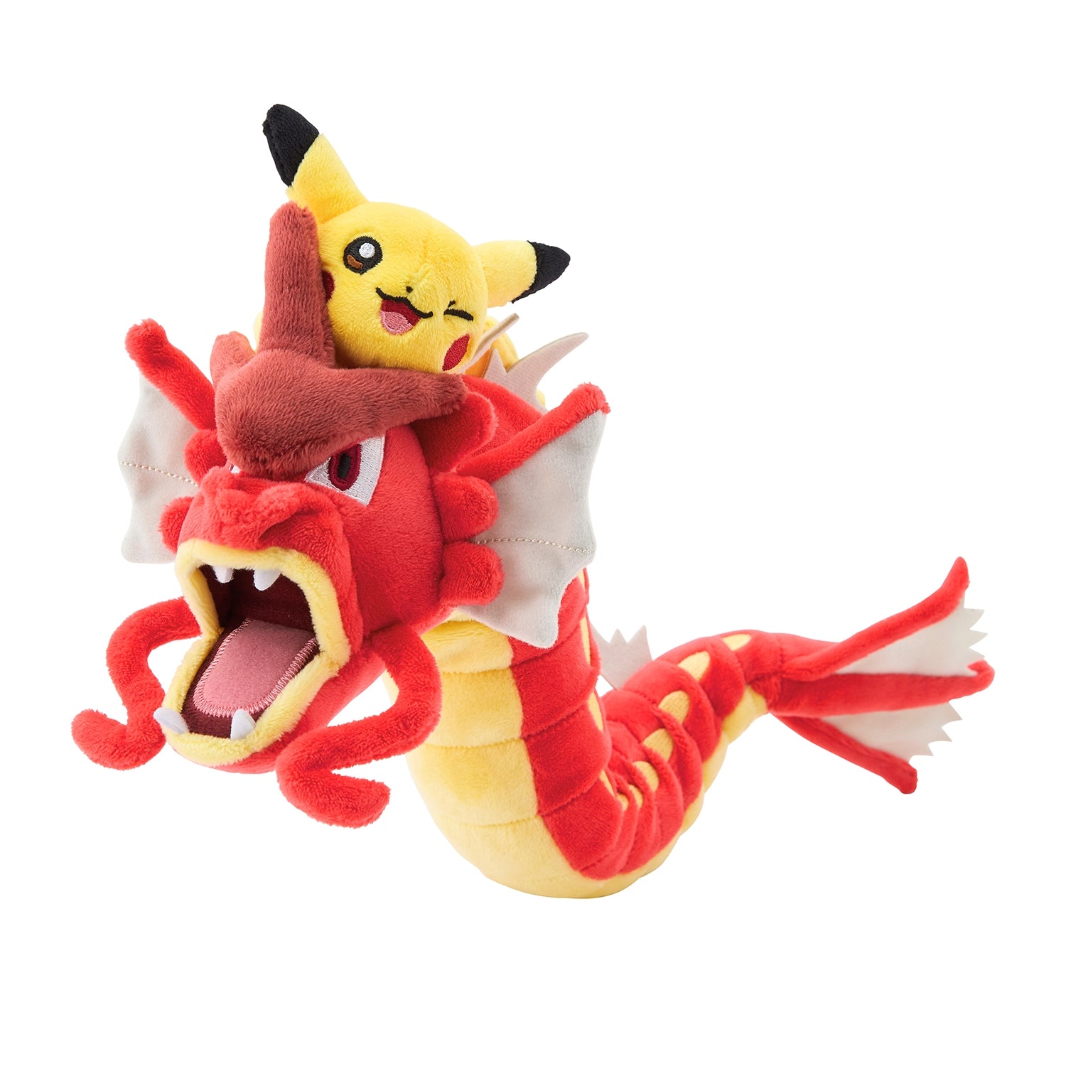 Plush toys Red Gyarados and Pikachu Pokemon Center Hiroshima R