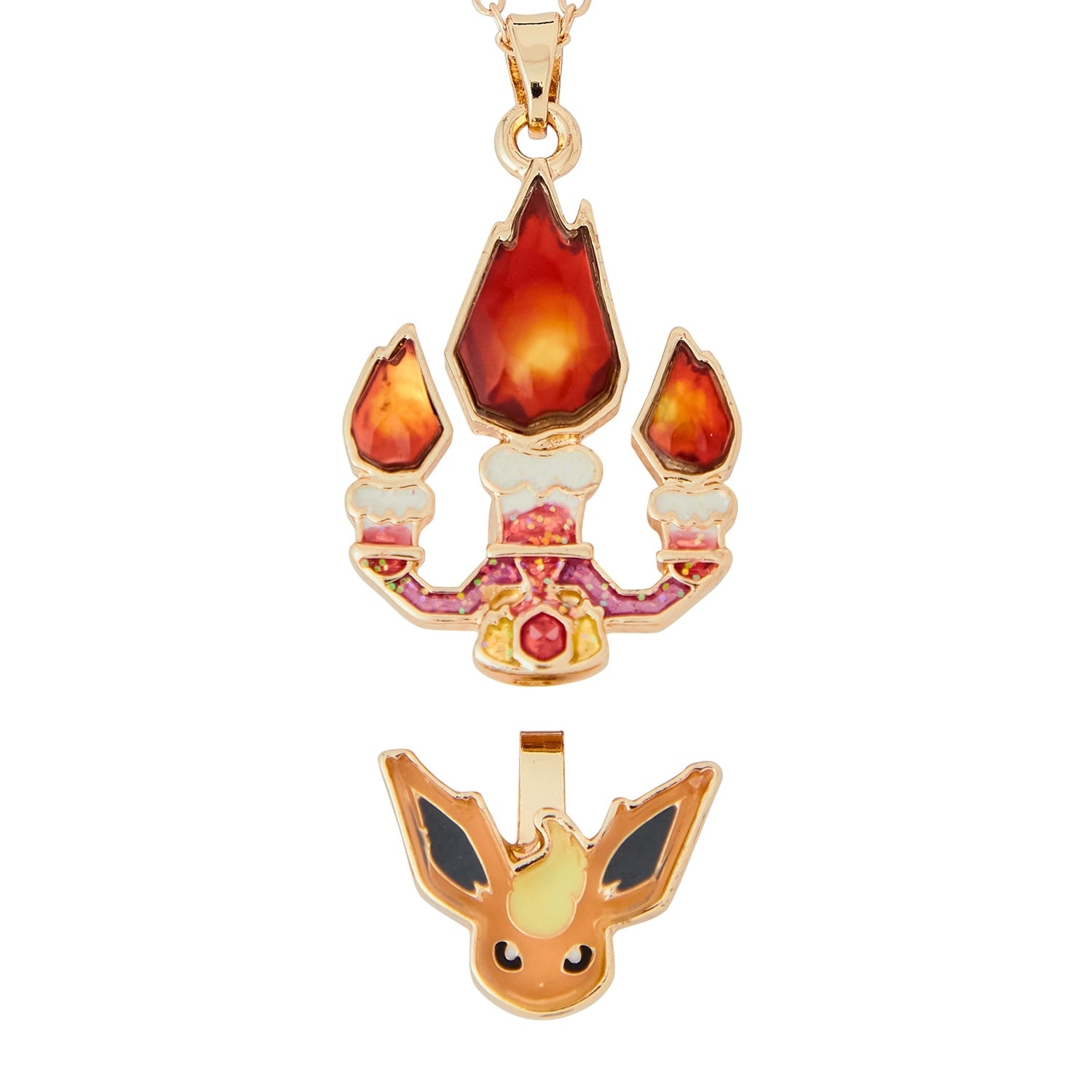 Close-up of Pokémon fire terrace booster necklace from Japan