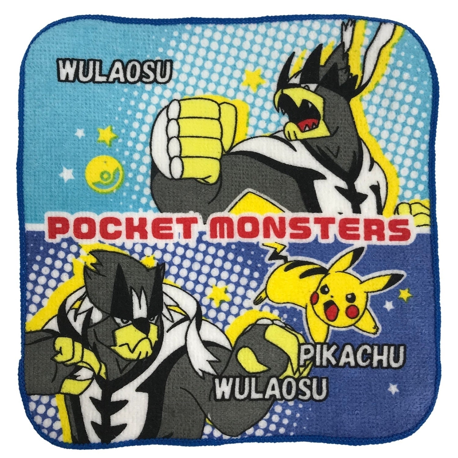 Authentic Japanese Pokemon 3P mini towel with unique design elements