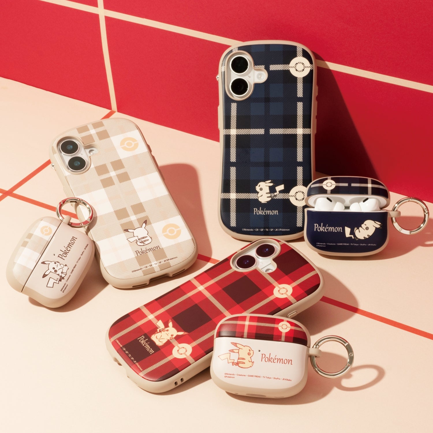 [For AirPodsPro (2nd/1st generation)] iFace First Class case (check/navy)