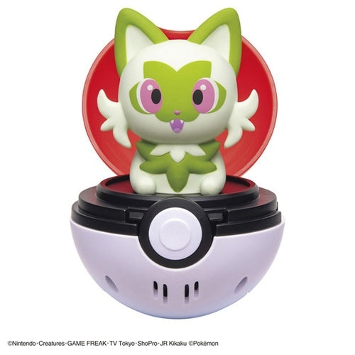 Pyokopunyu Nyaoha figure with Sprigatito, authentic from Japan