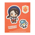 POKÉMON TRAINERS Aoi & Kwass sticker from Japan, featuring official artwork