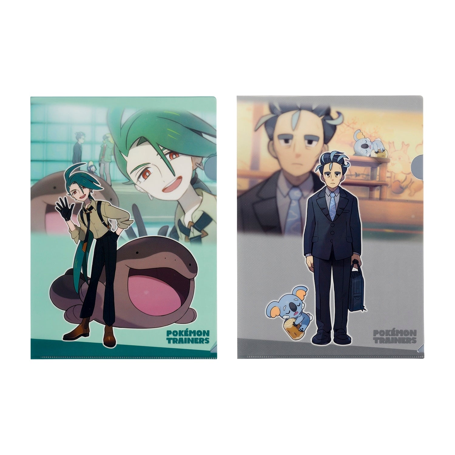 A4 clear file set of 2 POKÉMON TRAINERS Chili & Aoki