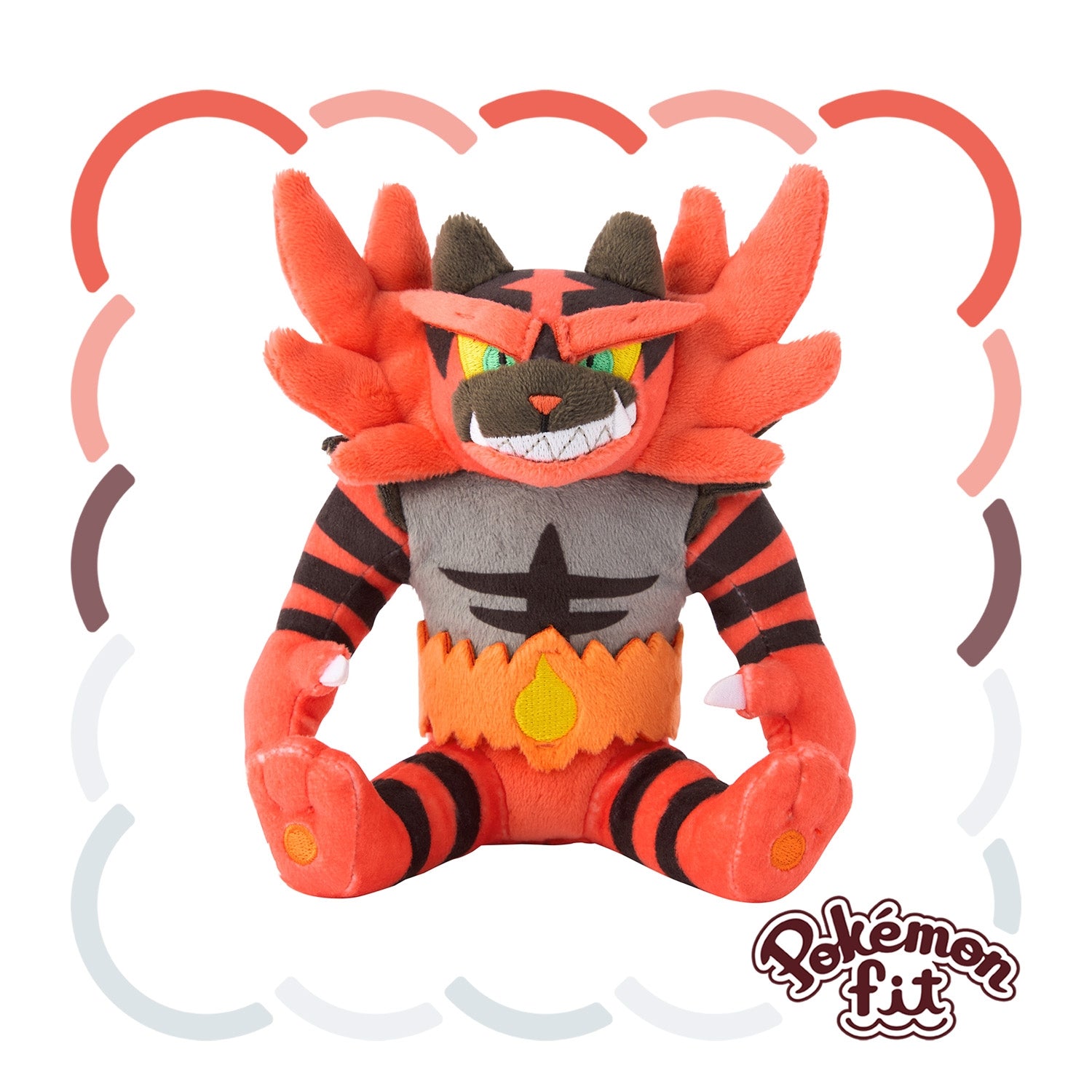 KADO Japan 727 Plush Pokemon Gaogaen from Japan, cute facial expression