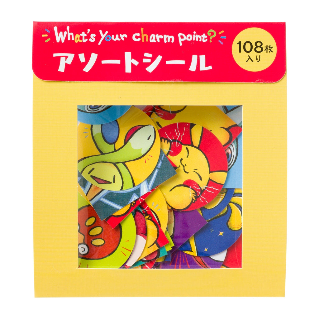 Pokemon Stickers with Charizard from Japan, colorful design