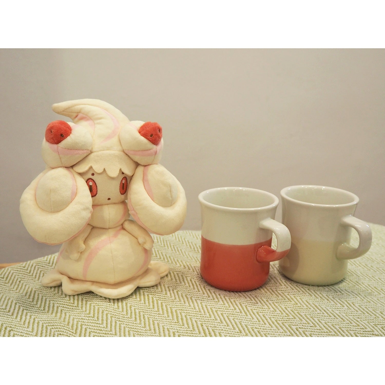 Authentic Pokemon Mawhip plushie with detailed stitching and soft texture from Japan