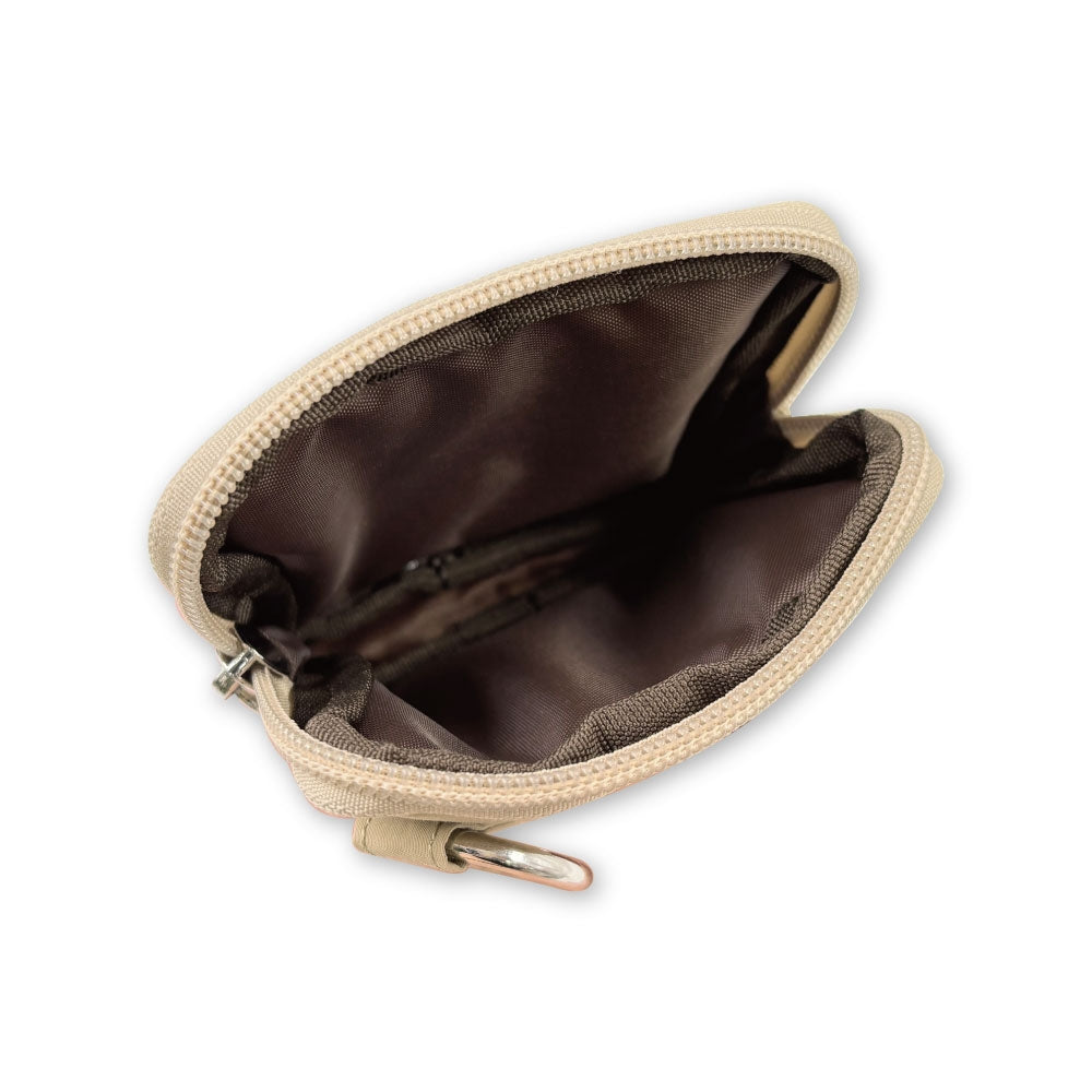 Slim mini pouch with carabiner color logo Mimikyu