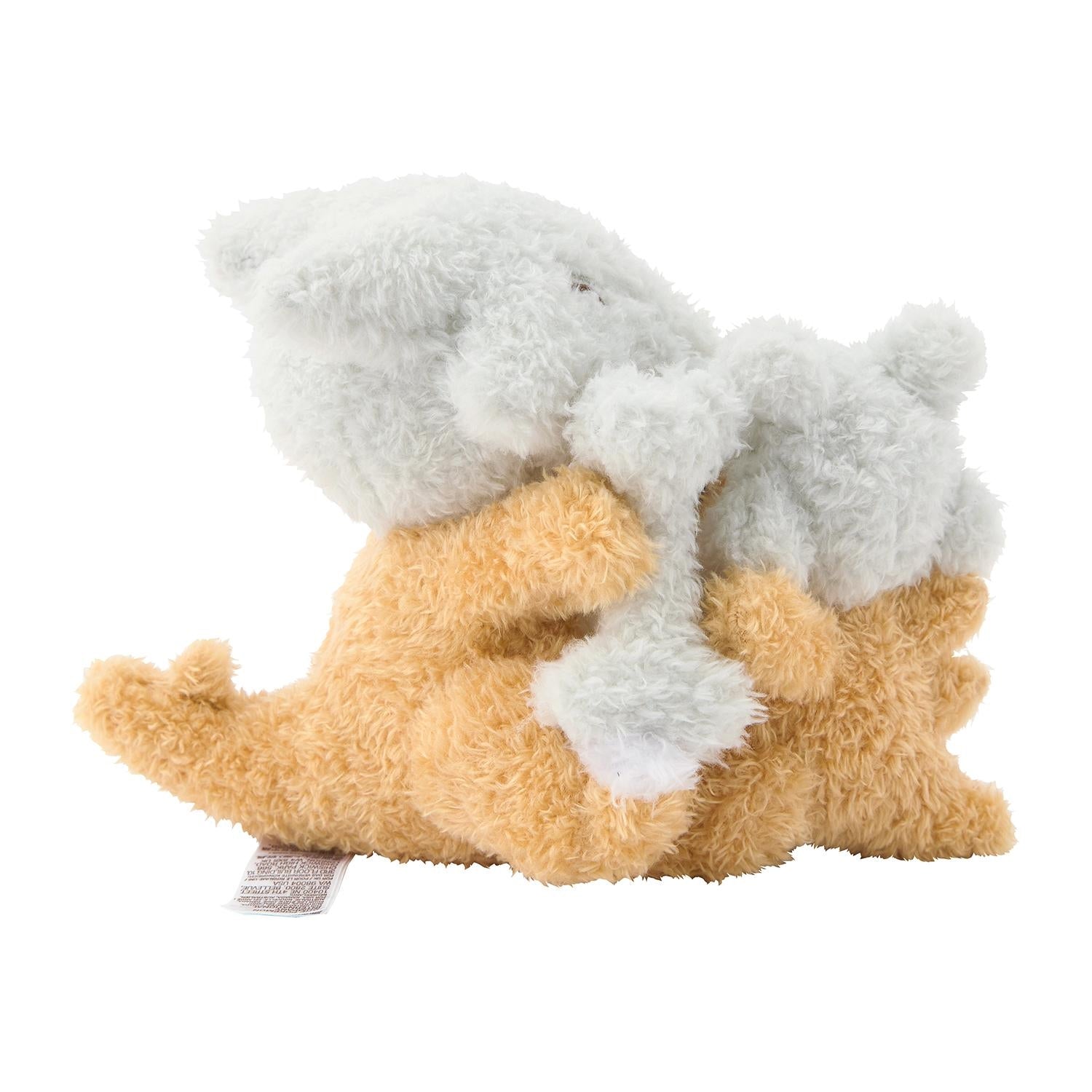 Nakibeso Karakara & Rattle plushie in hand, Japan made collectible
