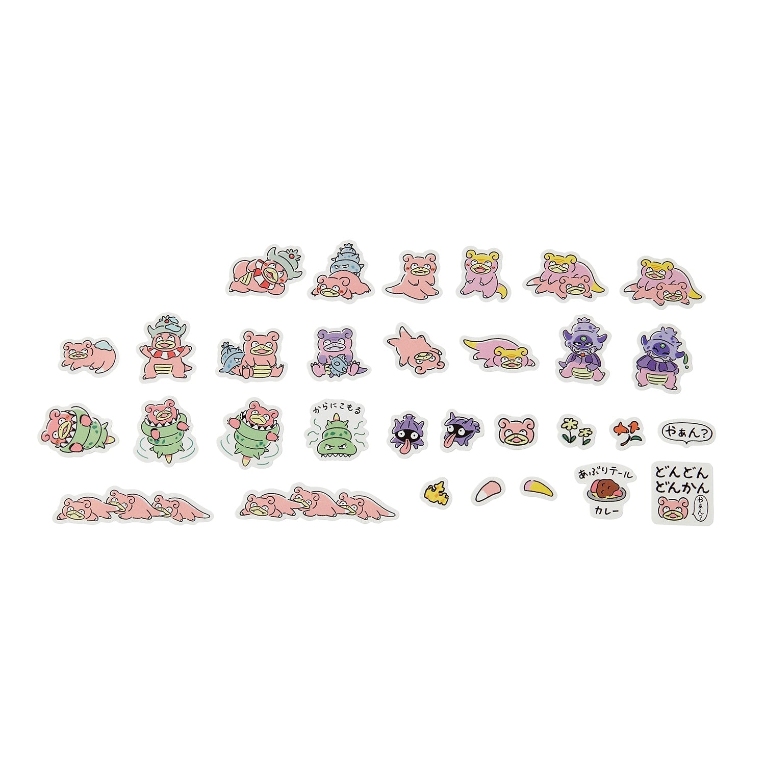Officially licensed Pokemon stickers Dondon Donkan Yaan? with unique artwork from Japan