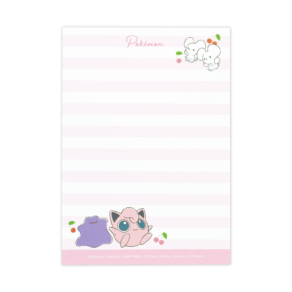 Pokemon Clear Sheet Memo Cherry from Japan, with packaging and details