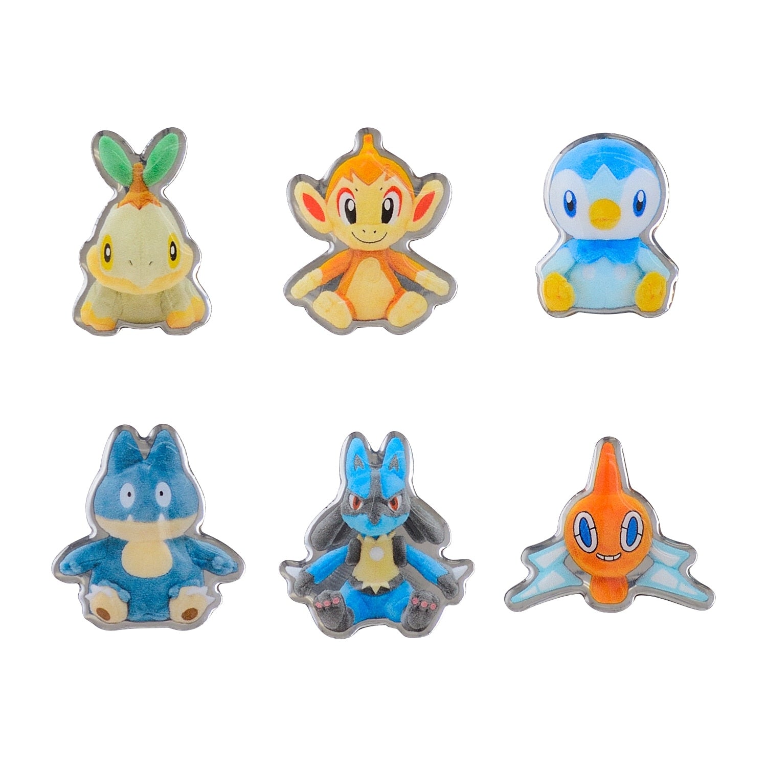 Set of 6 push pins Pokémon fit
