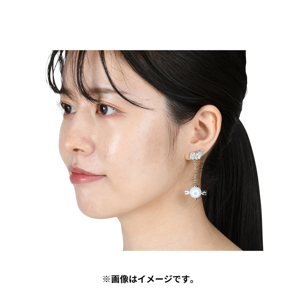 Pokemon earrings in packaging, featuring Nanjamo character, authentic Japanese collectible