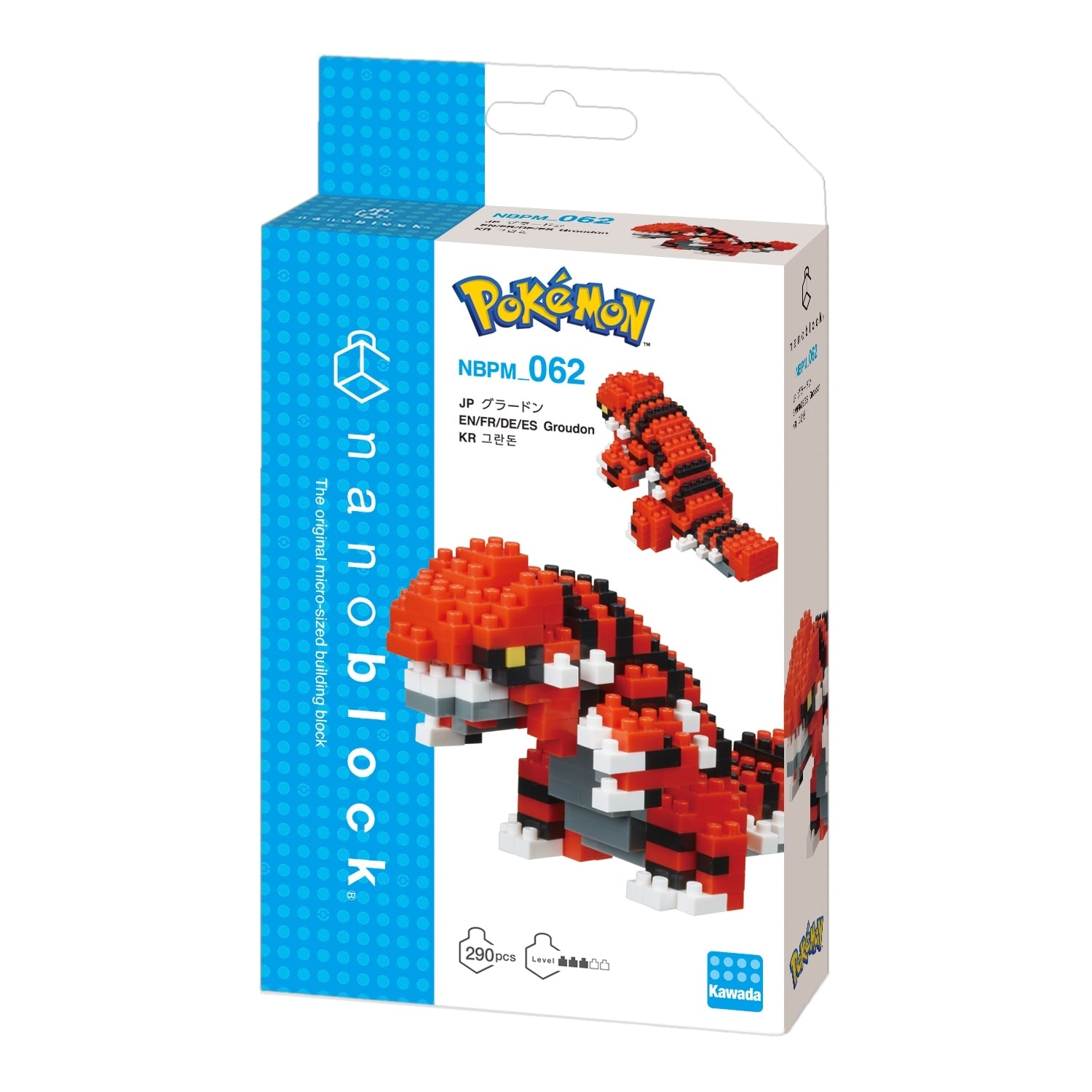 Nanoblock Groudon figure from Japan with detailed blocks